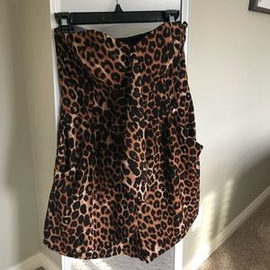 Leopard print dress romper from Express